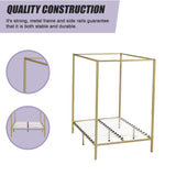 4 Four Poster Double Bed Frame - Rear View