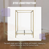 4 Four Poster Double Bed Frame - Low Angle