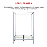 4 Four Poster Double Bed Frame - Rear View