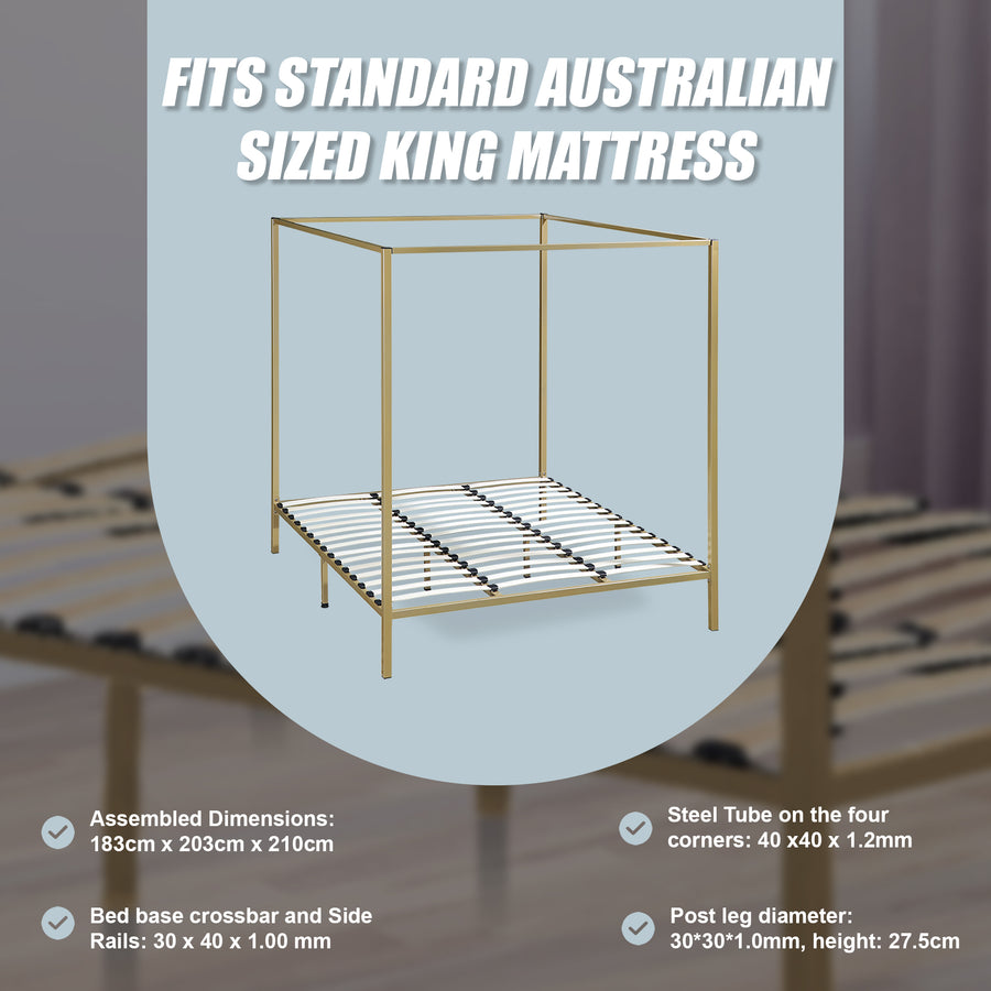 4 Four Poster King Bed Frame, image 10