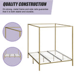 4 Four Poster King Bed Frame - Rear View