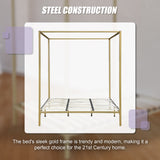 4 Four Poster King Bed Frame - Low Angle