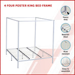 4 Four Poster King Bed Frame