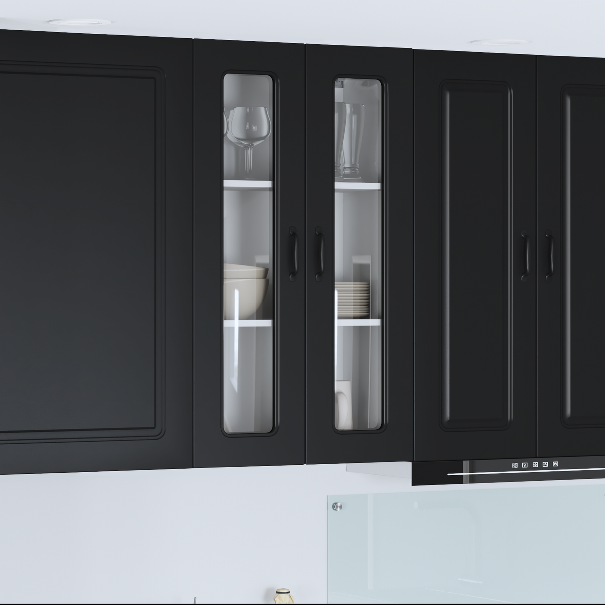 Dishwasher Panel Kalmar Black 60 x 31 x 100 cm Engineered Wood