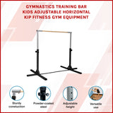 Gymnastics Training Bar Kids Adjustable Horizontal Kip Fitness Gym Equipment - Rear View