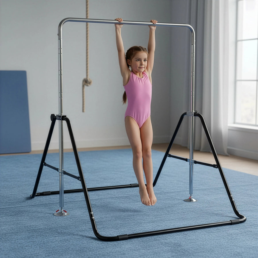 Kids Gymnastics Bars Training Horizontal Bar Monkey Kip Bar Black