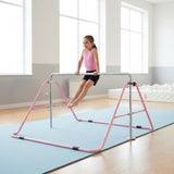 Kids Gymnastics Bars Training Horizontal Bar Monkey Kip Bar Pink - 45-Degree Angle