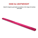 2.2m Gymnastics Folding Balance Beam Pink Synthetic Suede - Extra Image