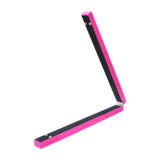 2.2m Gymnastics Folding Balance Beam Pink Synthetic Suede - Low Angle