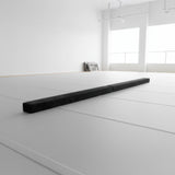 2.2m Gymnastics Folding Balance Beam Black Synthetic Suede