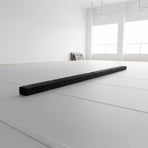 2.2m Gymnastics Folding Balance Beam Black Synthetic Suede