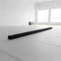2.2m Gymnastics Folding Balance Beam Black Synthetic Suede