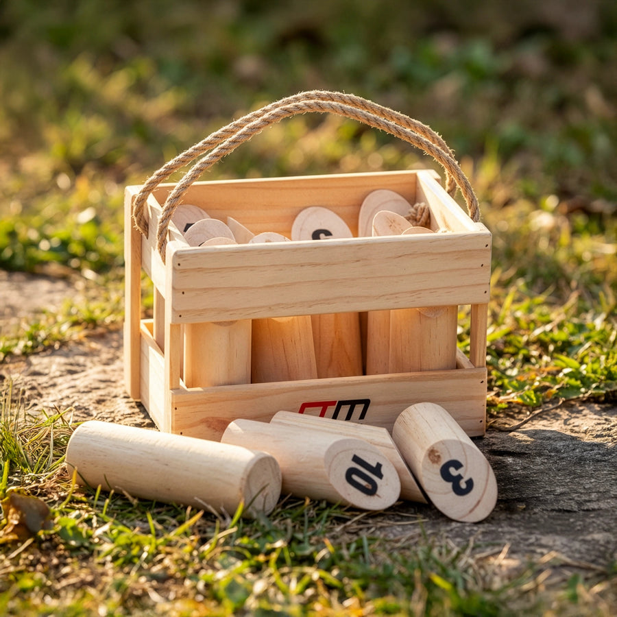 Number Toss Wooden Set Outdoor Games with Carry Case