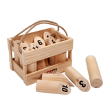 Number Toss Wooden Set Outdoor Games with Carry Case - 45-Degree Angle