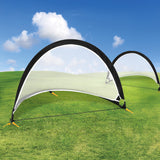 Pair of Soccer Football Goals 180cm Pop Up Portable Quick Set Up - Front View