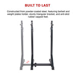 Commercial Squat Rack Adjustable Pair Fitness Exercise Weight Lifting Gym Barbell Stand