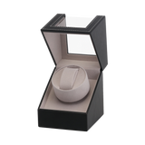 Automatic Watch Winder Display Box Case Motor Rotation Storage PU Leather - Front View