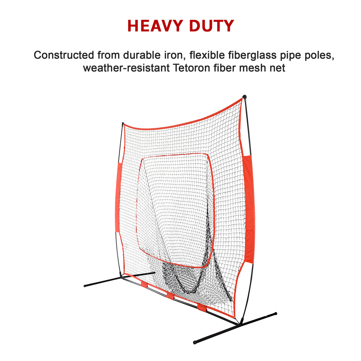 Portable Baseball Training Net Stand Softball Practice Sports Tennis