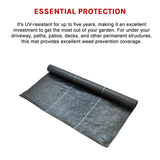 Heavy Duty Weed Control PP Woven Fabric Weed Mat Gardening Plant 0.92m x 20m - 45-Degree Angle