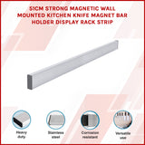 41cm Strong Magnetic Wall Mounted Kitchen Knife Magnet Bar Holder Display Rack Strip - Front View