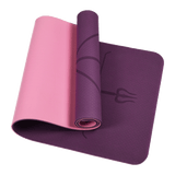 8mm TPE Yoga Mat Exercise Fitness Gym Pilates Non Slip Dual Layer