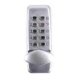 Keyless deadbolt digital electronic door lock keypad mechanical Code Entry Door - Close-Up Angle