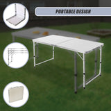 Aluminium Folding Table 120cm Portable Indoor Outdoor Picnic Party Camping Tables - Low Angle