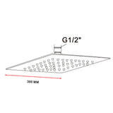 300mm Shower Head Square 304SS Polished Chrome Finish - Extra Image