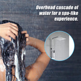 300mm Shower Head Square 304SS Polished Chrome Finish - Front View