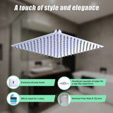 300mm Shower Head Square 304SS Polished Chrome Finish - Close-Up Angle