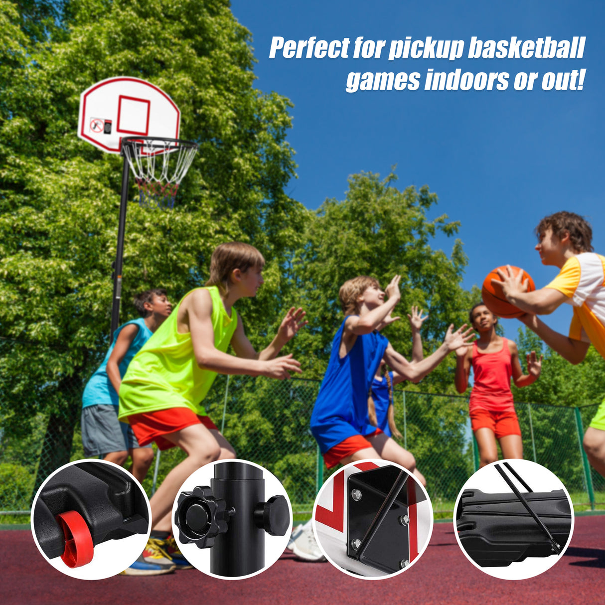 Basketball Ring Hoop Height Adjustable Portable Set