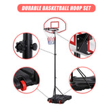 Basketball Ring Hoop Height Adjustable Portable Set - Close-Up Angle