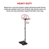 Basketball Ring Hoop Height Adjustable Portable Set - Low Angle