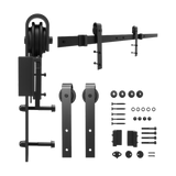 1.8m Sliding Barn Door Hardware Heavy Duty Sturdy Kit - 45-Degree Angle