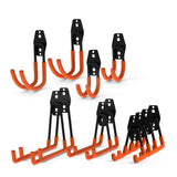 12-Pack Wall Mount Garage Hooks Tool Storage Workshop Organiser Heavy Duty Steel - Close-Up Angle