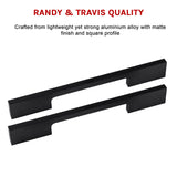 5 x 128mm Kitchen Handle Cabinet Cupboard Door Drawer Handles square Black furniture pulls - Extra Image
