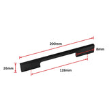 5 x 128mm Kitchen Handle Cabinet Cupboard Door Drawer Handles square Black furniture pulls - Extra Image
