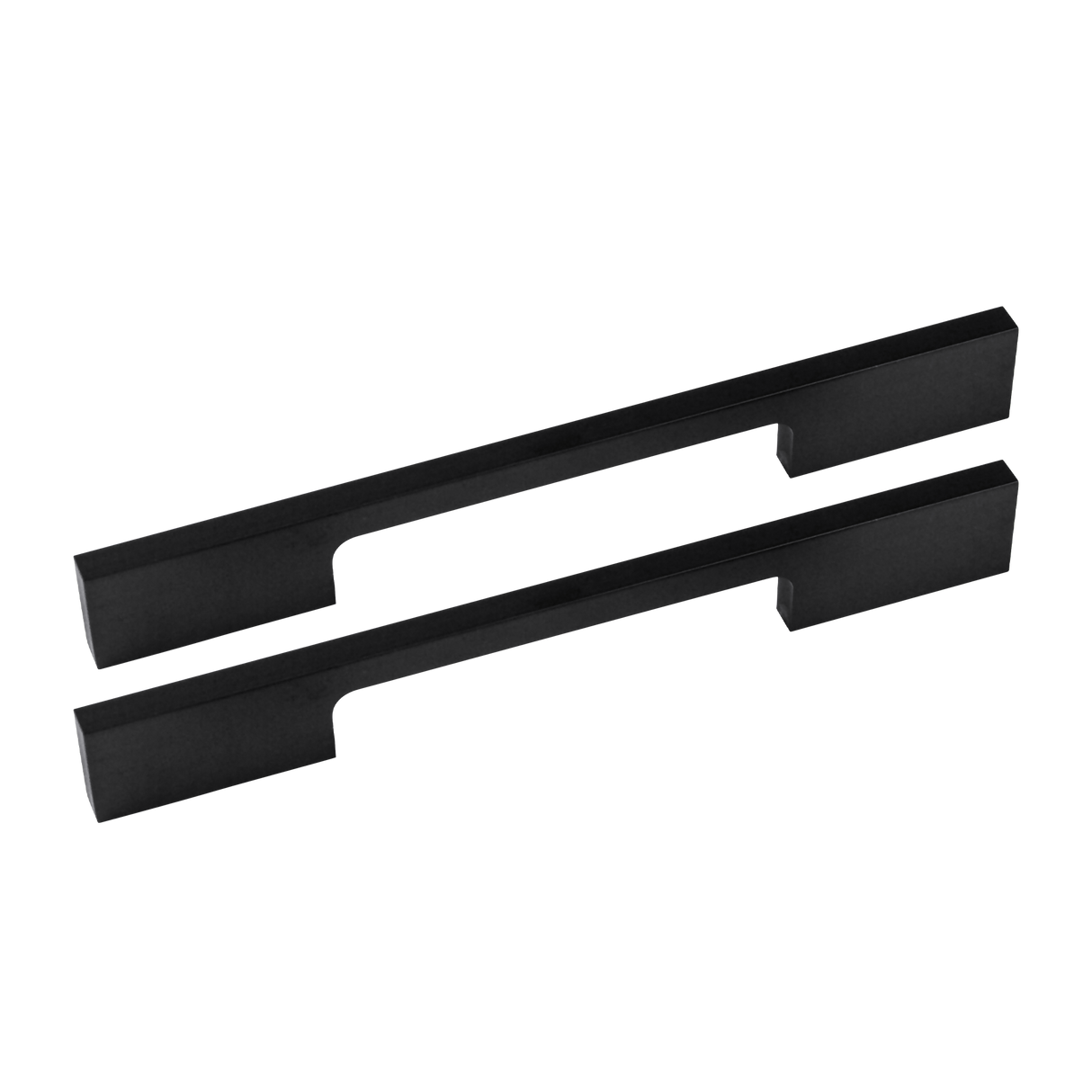 5 x 128mm Kitchen Handle Cabinet Cupboard Door Drawer Handles square Black furniture pulls