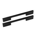 5 x 128mm Kitchen Handle Cabinet Cupboard Door Drawer Handles square Black furniture pulls