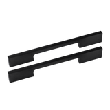 5 x 128mm Kitchen Handle Cabinet Cupboard Door Drawer Handles square Black furniture pulls - Top-Down View