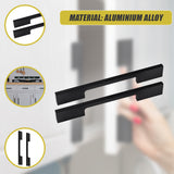 5 x 128mm Kitchen Handle Cabinet Cupboard Door Drawer Handles square Black furniture pulls - Close-Up Angle