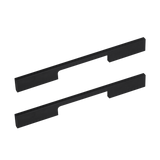 5 x 160mm Kitchen Handle Cabinet Cupboard Door Drawer Handles square Black furniture pulls - Top-Down View