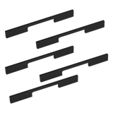 5 x 160mm Kitchen Handle Cabinet Cupboard Door Drawer Handles square Black furniture pulls
