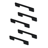 5 x 96mm Kitchen Handle Cabinet Cupboard Door Drawer Handles square Black furniture pulls - Rear View