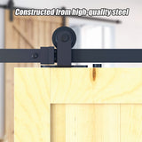 2.4m Sliding Barn Door Hardware - Low Angle