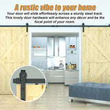 3.6m Sliding Barn Door Hardware - Top-Down View