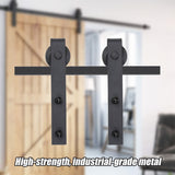 1.8m Sliding Barn Door Hardware - Close-Up Angle
