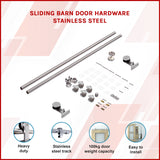 Sliding Barn Door Hardware Stainless Steel - Front View