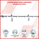 Sliding Barn Door Hardware Stainless Steel - Front View