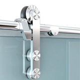 Sliding Barn Door Hardware Stainless Steel - Top-Down View